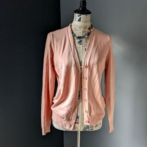 Pink button front cardigan